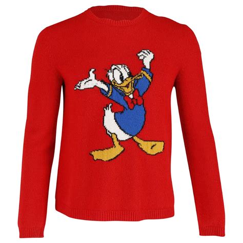 gucci donald duck intarsia wool sweater|Designer Luxury Wool Sweaters for Women .